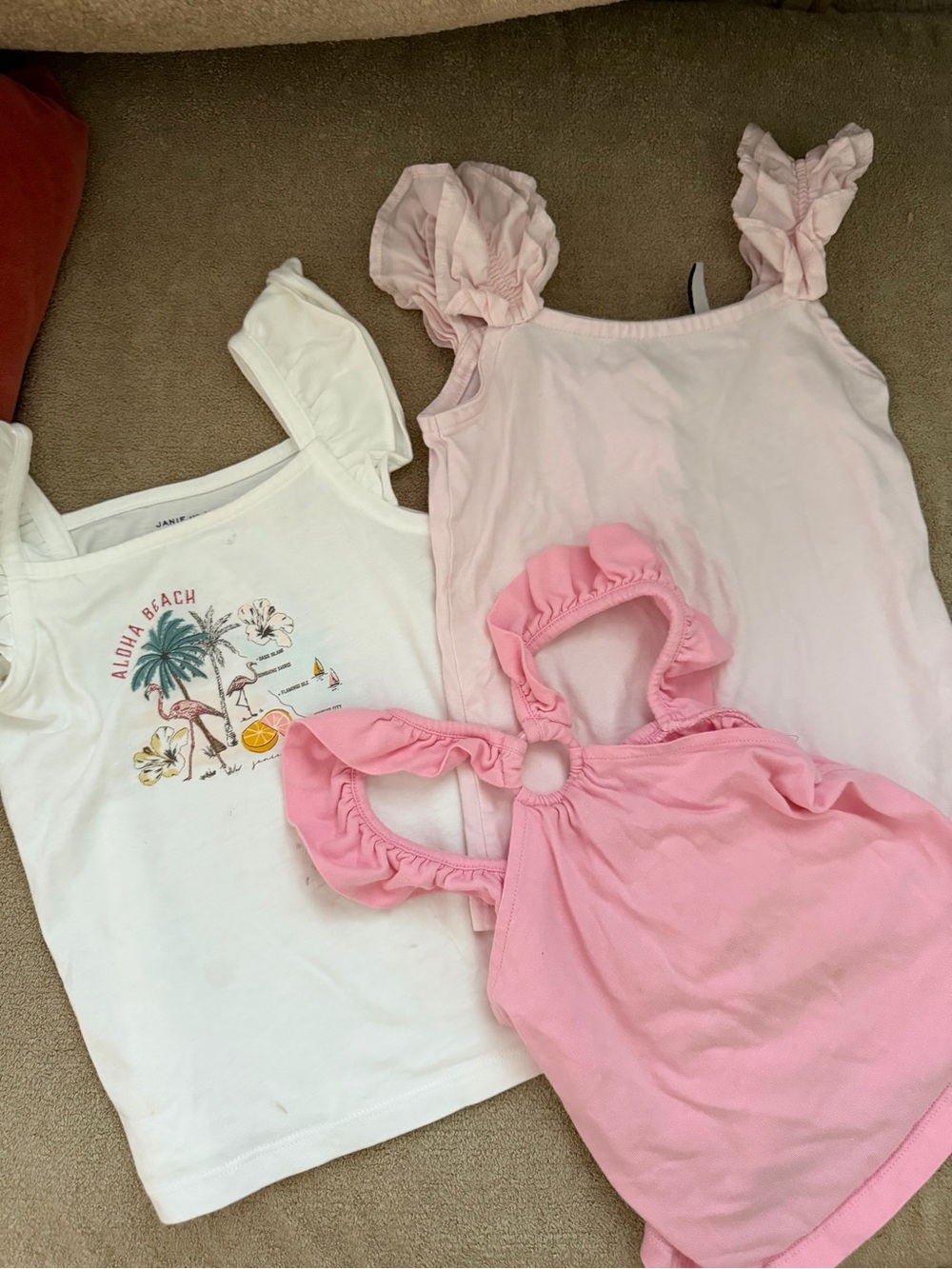Girls Janie an Jack tank top bundle